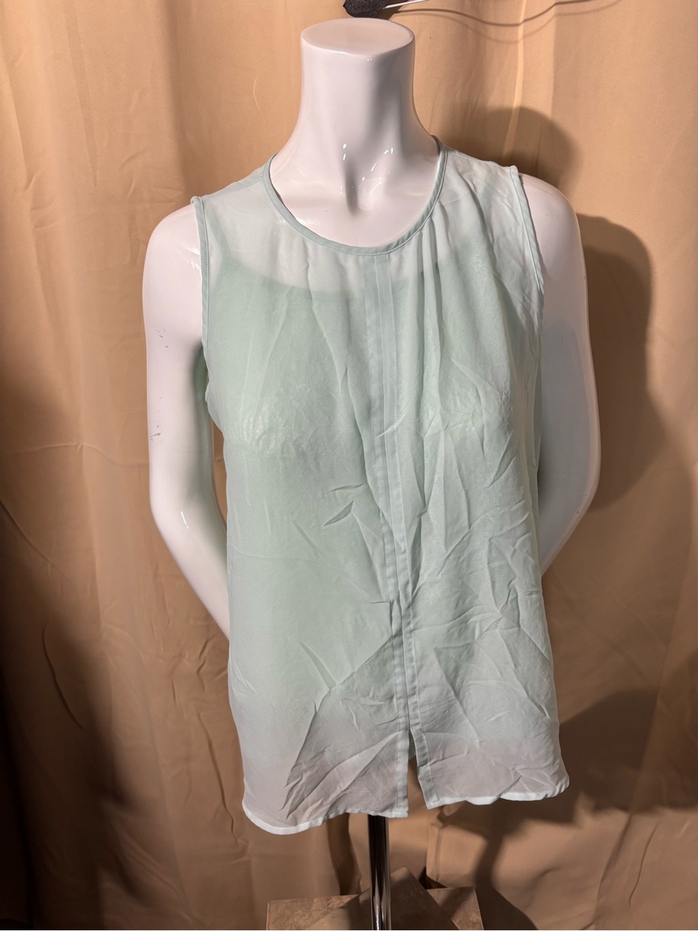 🍃 EEUC Vintage Jacob Sheer Mint Sleeveless Double Layer Tank